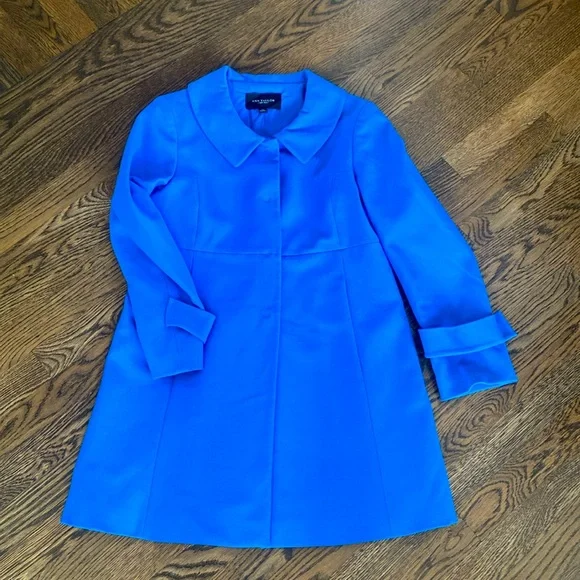 Ann Taylor XS blue long blazer - Picture 1 of 6